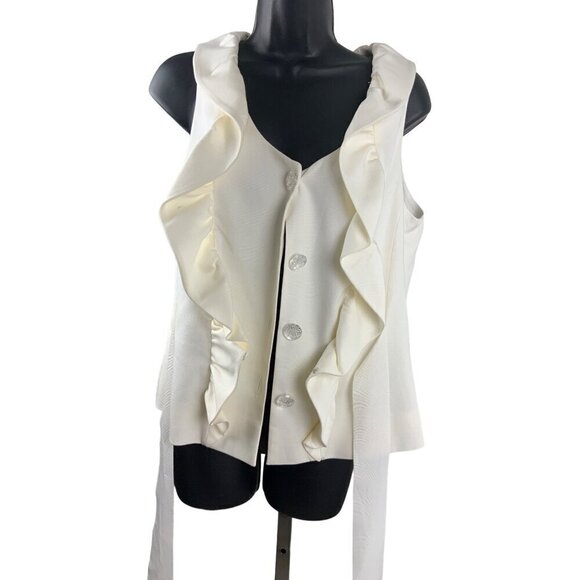 Etcetera womens top  dressy NEW with tags  ruffle front - Picture 1 of 16